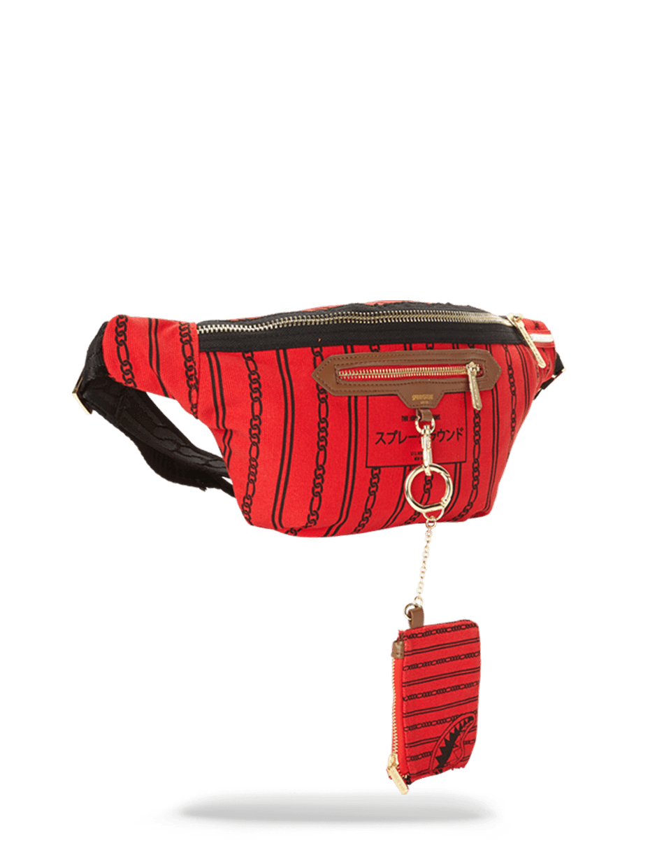 REVERSE SHARKS IN PARIS CROSSBODY (RED)