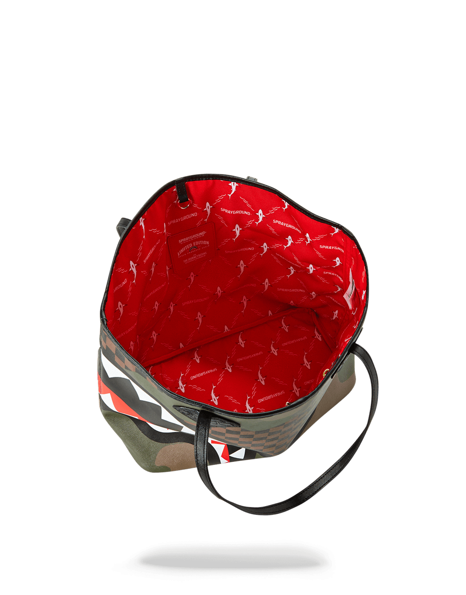 SHARKS IN PARIS (CAMO EDITION) TOTE