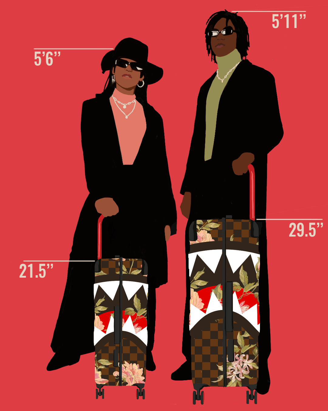 SHARKFLOWER 21.5” CARRY-ON SHARKNAUTICS LUGGAGE